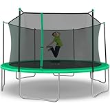 Sportspower Outdoor Trampolin mit Umzäunungsnetz, 4,5 m, Grün