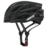 Favoto Fahrradhelm für Erwachsene Radhelm - Fahrrad Helmet Rennradhelm Rollerhelm MTB Helm für Herren Damen mit Abnehmbarer Innenfutter Verstellbar Schwarz M (55-58cm)