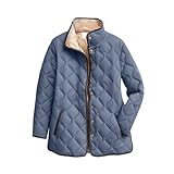 Leichte Steppjacke Damen Große Größen - Übergangsjacke Mit Reißverschluss Warm Gefüttert Winterjacke Oversized Daunenjacke Stehkragen Fleecejacke Einfarbig Freizeitjacke Frauen Sweatjakce
