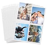 Nizirioo 100 Stück Fotohüllen Din A4 Fotosichthüllen, Transparent Postkartenhüllen 4 Fach Geteilt Prospekthülle Sammelhüllen Seiten Fotohülle Zum Schutz Von Postkarten Fotos, Dokumente