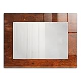 Rechteckiger Spiegel mit Designrahmen | Maße 80x60cm | Geeignet für Moderne oder Klassische Interieurs - Alter Holztisch