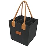 Flaschentasche, 6 Flaschen Tragetasche Aus Faltbarem Filz, Getränketasche Für Bier Und Andere Flaschen, Praktischer Flaschenträger Für Männer Und Frauen, Ideal Für Picknicks Und Outdoor-Aktivitäten