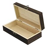 VALICLUD 2er-box Rechteckige Vintage Schmuckschatulle Schmuckschatullen Aus Pappe Zubehör Schmuckstück Vintage Lagerung Ring Kleine Kartons Dekoration Fächer Geben Coffee Natürliches Holz