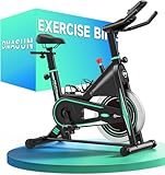 DMASUN Heimtrainer für den Heim-Fitnessraum mit LCD-Display & Tablet-Halterung, leiser 0-100% Widerstand Indoor Cycling Bike, professionelles stationäres Fahrrad mit bequemem Sitz, 350/163.3 kg
