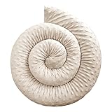 Bebeloo Bettschlange Bettkissen Seitenschläferkissen Nackenrolle Schlafkissen Kuschelschlange Stillkissen Zierkissen Zugluftstopper Body Pillow Minky Oeko-TEX (Beige, 300 cm)