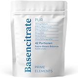 Basencitrate Pur ohne Zucker und Süßungsmittel | Für eine normale Säure-Basen-Balance | Viel Magnesiumcitrat | Geeignet für Diät und Basenfasten | Vegan | Basisch salziger Geschmack