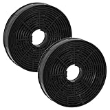 vhbw 2x Aktivkohlefilter kompatibel mit Amica FH17231-1E, OTS515I, OTS615W, OTS515W, OTS615I Dunstabzugshaube - 14 cm