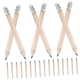 TOGEVAL 60 Stück Kurze Golf Bleistifte Hb Schwarz Schreiblernbleistifte für Robust Langlebig zum Skizzieren Zeichnen Schule