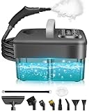 Mecmic Dampfreiniger Handgerät für Alles - 2500W 6-Stufig Einstellbar, 1,6L Wassertank, 120 °C Dampf, 15s Aufheizzeit, Tragbar mit 10 Zubehörteilen, Dampfreinigung für Boden, Polstermöbel,Fenster,Auto