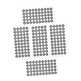 OUNONA 5 Blätter Reflektierende Markierungsfolie Positionierungspunkte für Scanner Hochreflektierend und Reißfest für Präzise Schwach Beleuchteten Umgebungen