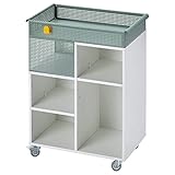 IKEA ÖVNING Rollwagen, 54x33 cm, weiß/grau-grün