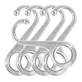 TOPBATHY 5 Stück Mehrzweckhaken aus Metall Stabiler Küchen und Badezimmerhaken Kleiner Kleiderhaken für Schlüssel Kleidung und Taschen Zinklegierung Silberfarben für Zuhause und Büro