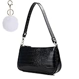 Camilife Retro Umhängetasche Tasche,93er Jahre Umhängetasche Damen,mit schickem Krokoprägung-Druck Crossbody Tasche,Damen Schultertasche,Frau Vintage Shoulder Crossbody Handtasche