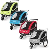 Tiggo VS 2 in 1 Kinderanhänger Fahrradanhänger Anhänger mit Buggy Set Jogger 50202-02 grün