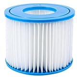 COLLBATH Pool Ersatzfilterkartusche Typ für Schwimmbad und Sprudelbad Wiederverwendbarer Hochdruckbeständiger Poolreiniger Filter Himmelblau Kompatibel mit Sandfilteranlagen und Poolpumpen