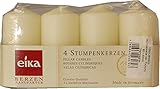 Eika Stumpenkerzen 4er Set champagner 80 x 40 mm