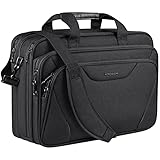 KROSER 18 Zoll Handtasche, Laptoptasche bis 17,3 Zoll, wasserdicht, dehnbar, Dokumententasche mit Schultergurt, für Reisen/Geschäft/Schule/Herren/Damen, Laptop Bag