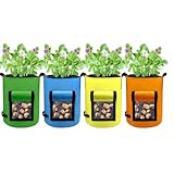 Générique Pflanztasche für Kartoffeln – Tomatentopf aus Vliesstoff – Gartenbehälter für Tomaten, Karotten und Zwiebeln