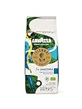 Lavazza, Tierra For Amazonia, 100 % Bio-Arabica Kaffeebohnen, Ideal für Espressomaschinen, Fruchtige & Blumige Aromanoten, Ausgewogener Geschmack, Intensität 5/10, Mittlere Röstung, 500 g Packung