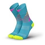 INCYLENCE Laufsocken für Damen und Herren mit leichter Kompression,1 Paar (DE/NL/SE/PL, Numerisch, 35, 38, Regular, Regular, Ladders Blue Pink)
