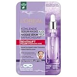 L'Oréal Paris Augen Serum-Maske für Frauen: reduziert geschwollene Augen und glättet feine Linien mit kühlendem Kryo-Effekt und [Hyaluronsäure+Koffein], Revitalift Filler, 1x 11g