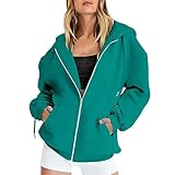 YCBMINGCAN Blitzangebote-Des-Tages Sweatjacke Damen Oversize Zip Up Hoodie Y2k Sweatjacke Mit Kapuze Pullover Oberteile Kapuzenpullover Winter Elegant Herbst Sweatshirts Sweatshirtjacke Kapuzenjacke