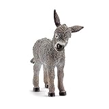 schleich 13746 Esel Fohlen, für Kinder ab 3+ Jahren, FARM WORLD - Spielfigur, Grau