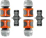 Gardena Kupplungs-Satz: Schlauchkupplung zur Schlauchverlängerung 13 mm (1/2 Zoll) und 15 mm (5/8 Zoll), auch bei hohem Wasserdruck, einfache Montage (18283-20) (Packung mit 2)