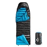 Naturehike CW400 ultraleichter Daunenschlafsack Mumien-Campingschlafsack für Erwachsene Füllkraft 650FP -11℃—6℃ Mit wasserdichtem Kompressionsbeutel Geeignet zum Wandern/Radfahren/Camping