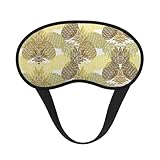 Exotische Schlafmaske mit tropischem Ananas-Druck, lichtblockierend, weich und bequem, Nachtaugen-Blinder für Damen und Herren, zum Schlafen, Reisen, Nachtschicht