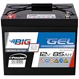 BIG E-Power GEL Versorgerbatterie: Ideal für Wohnmobil, Caravan, Photovoltaik, Inselanlagen, Solaranlagen, Camping, Marine, Gartenhütte, Unabhängige Stromversorgung, Windkraftanlagen (12V - 85Ah)