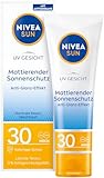 NIVEA SUN UV Gesicht Mattierender Sonnenschutz LSF 30 (50 ml), nicht fettende Sonnencreme für das Gesicht, sofort wirksame Sonnenmilch mit leichter Textur