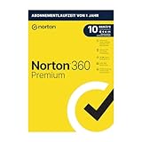 Norton 360 Premium 2022 | 10 Geräte | Antivirus | Unlimited Secure VPN & Passwort-Manager | 1 Jahr | PC/Mac/Android/iOS | Aktivierungscode in Originalverpackung