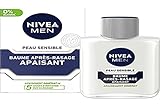 NIVEA MEN Sensible Haut After Shave Balm (1 x 100 ml), After Shave Pflege angereichert mit Kamille & Hamamelis, Gesichtspflege für Männer 0% Alkohol für empfindliche Haut