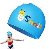 Badekappe | wasserdichte Silikonkappe mit Kindermotiven für Kinder | Unisex-Poolzubehör rutschfest und weich für den täglichen Gebrauch