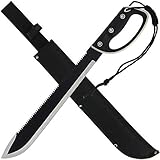 G8DS® Machete Kukri Buschmesser Haumesser Hackmesser Axt Beil mit Coduraetui aus Edelstahl in Schwarz