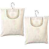 Tulov 2 Stück Wäscheklammerbeutel, 32 X 27CM Wäscheklammerbeutel, fasst 100 Wäscheklammern, hängende und Wiederverwendbare Klammerbeutel für Wäscheklammern für Socken und Unterwäsche