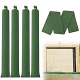 YSOOUA Sandsäcke Hochwasser Silosandsack 4 Stück Wiederverwendbare Sandsäcke mit Zugband 150x19cm Sandsack Hochwasserschutz für Home Store Garage Garten