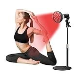 Aolawco Rotlichtlampe mit Sockel, 850nm & 660nm Infrarotlampe, 54W 18LEDs Lichtlampe, Hochgradig Skalierbar Rotlicht, Red Light für Männer und Frauen Geburtstagsgeschenke