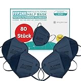 Simplecase 80 Stück FFP2 Maske, Zertifiziert von offiziell benannter Stelle 0598, Atemschutzmaske, Partikelfiltermaske