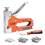 ValueMax 3-in-1 Handtacker Set mit 3000 Klammern -TÜV GS geprüft- Profi Tacker für Holz, Typ 140/28/8 leistungsstarker Tackerpistole mit einstellbarer Schusskraft für Dekoration, Möbel