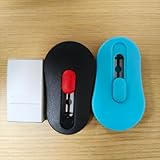 Euablfo 2 Stück Bäckermesser+10 Individuell Klinge, Ragbarer Teigmesser, Brot Einschneidemesser, Brot Backen Zubehör für Brot und Brötchen, 7x4cm (Schwarz+Blau)