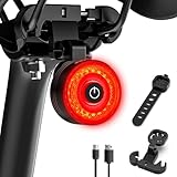 Wenbones Fahrrad Smart Rücklicht Auto ON/Off Led Fahrrad Taschenlampe,Stardard Auto Lichtsensor USB Bike Akku, LED fahrradklingel Licht wasserdicht für Kinder und Erwachsene