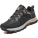 VTASQ Herren Wanderstiefel Leichte Wanderschuhe Atmungsaktiv Outdoor Sportlich Gleitsicher Bequem Bergstiefel Trekking Schuhe Damen Herren Wanderhalbschuhe schwarz 40EU