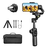 AOCHUAN Smart S2 Gimbal Stabilisator für Smartphone, professioneller Industriestandard 3-Achsen Telefon Gimbal mit ausziehbarem Stab Mikrofon Fülllicht Gimbal für iPhone und Android Vlogging TikTok