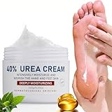 Urea Creme 40 Prozent für Füße, Urea-Fuß, Fußcreme, Fußcreme mit Hyaluronsäure für Füße, Hände, Fersen, Ellenbogen, Nägel und Knie,150g