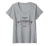 Damen Kitesurfer Limited Edition Kitesurfing T-Shirt mit V-Ausschnitt