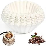 UHETLET 200 Stück Weiße Korbfilter Kaffeefilter Größe von 90/200 mm Kaffeefilter Papier Weiß Kaffeefilterpapier 4–5 tassen Kaffee Papierfilter Korbfilter für Bonamat Bartscher Saro Animo Melitta