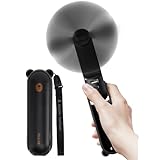 JISULIFE Handventilator Mini Ventilator 3 IN 1, mit 4500 mAh Powerbank USB Akku Klein, Batteriebetrieben Max 37 Hrs Runtime Tragbarer Ventilator, Taschenlampen Funktion-Schwarz