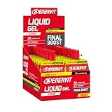Enervit Liquid Gel Zitrus mit Koffein – Energiegel, 25 mg Koffein, für High-Intensity-Training, 30 g Kohlenhydrate, Wiederverschließbar, Zitrusgeschmack, Vegan, Glutenfrei, 18 Packungen à 60 ml